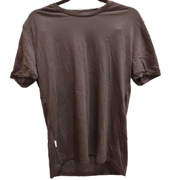 IceBreaker Merino Dark Grey Wool Men's T-Shirt Size Medium - Picture 1 of 7